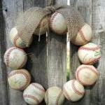 Burlap Baseball Love Wreat..