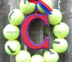 Tennis Love Wreath with letter