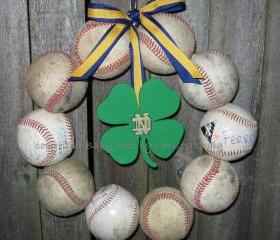 Fightin' Irish Baseball Love Wreath 