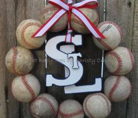 Saint Louis Cardinals Baseball Love Wreath with STL